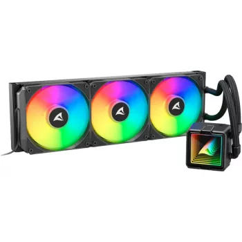 All-in-One-nestejäähdytin CPU:lle Sharkoon S100 ARGB – 360 mm jäähdytin, musta