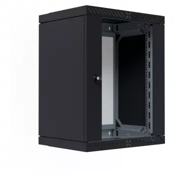 EFB Elektronik 19 kotelo X-Rack lasiovella 400-600mm musta - seinäkotelo (WGX-1506TS.G1)
