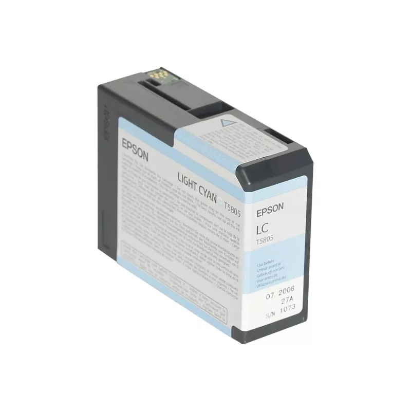 Epson yksittäispakkaus vaaleansyaani T580500, vaaleansyaani, pigmenttimuste, 80 ml, 1 kpl, yksittäispakkaus