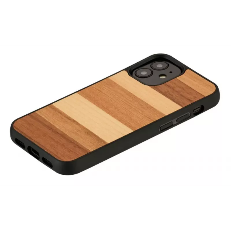 Man and wood -suojakotelo älypuhelimelle iPhone 12 mini – musta