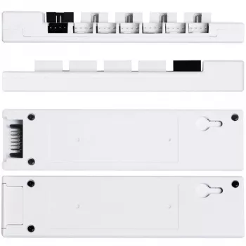 USB- ja PWM-keskitin Lian Li EDGE HUB EG-HUB01W — 4× USB, 6× PWM, valkoinen