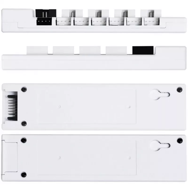USB- ja PWM-keskitin Lian Li EDGE HUB EG-HUB01W — 4× USB, 6× PWM, valkoinen