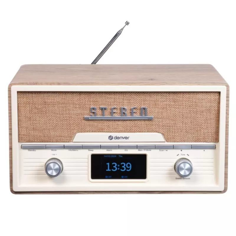 Henkilökohtainen CD-soitin Denver MDA-525LW puu 10 W DAB+ FM