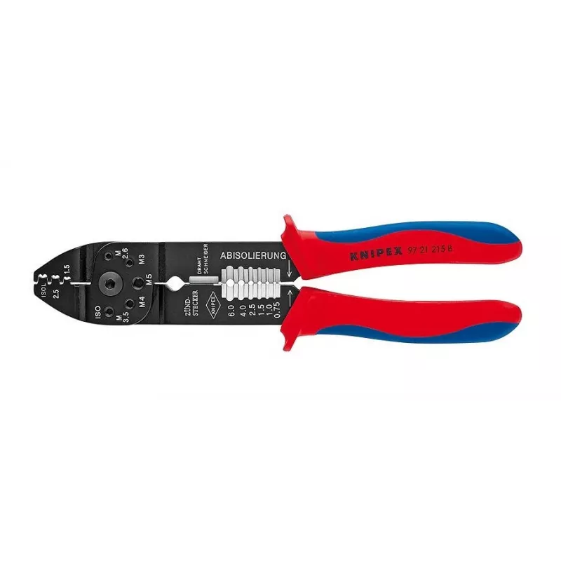 Knipex 97 21 215 B puristustyökalu musta, sininen, punainen