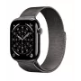 Apple Watch Series 11 GPS + Cellular 46mm Slate Titanium Case Slate Milanese Loop M/L