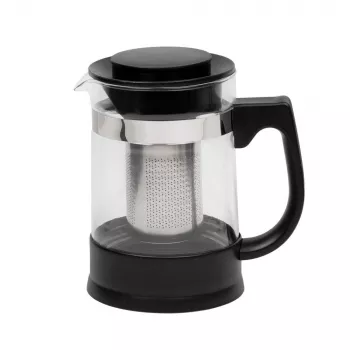 Resto Kitchenware 90512 teekannu yksittäinen teekannu 950 ml musta, läpinäkyvä