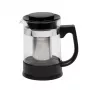 Resto Kitchenware 90512 teekannu yksittäinen teekannu 950 ml musta, läpinäkyvä