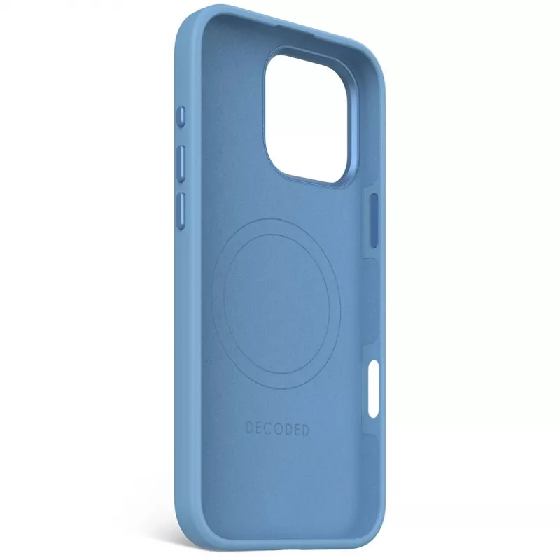 Decoded D25IPO16PMBCS9AE AntiMicrobial silikoninen takakuori iPhone 16 Pro Maxille, vaaleansininen