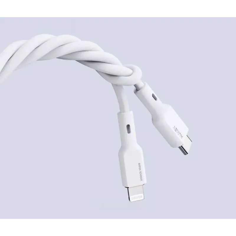 CB-SCL2 valkoinen silikonikaapeli Lightning-USB-C USB Power Delivery USB-PD