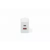 AC sisäkäyttöön USB GaN -laturi DIGITUS DA-10301 — 30W, 1× USB-C, 1× USB-A, 100–240V, valkoinen