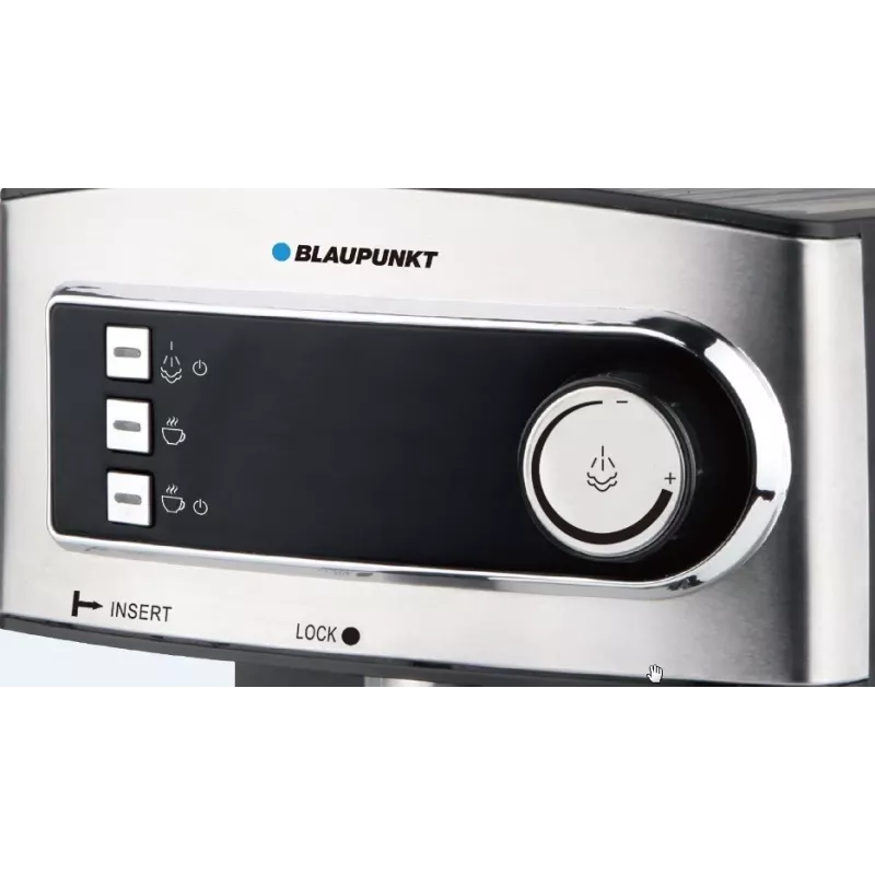 Blaupunkt CMP301 espressokone, 15 bar, 1,6 l, hopea/musta