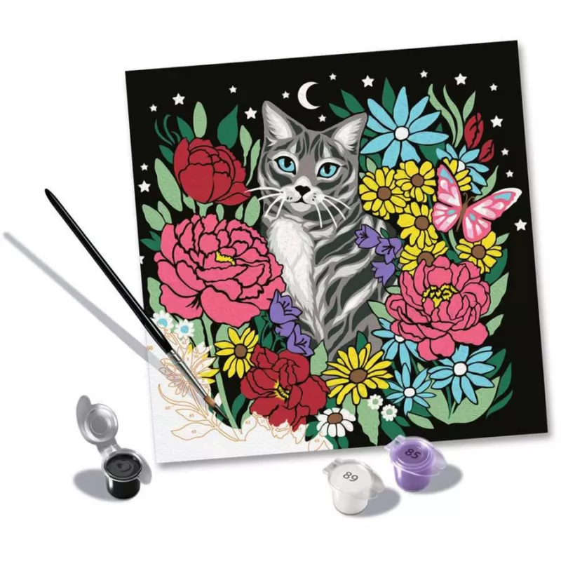 Maalaa numeroilla -sarja Ravensburger CreArt Pixie Cold Cat (malli 25855) – kankaalle maalaussarja