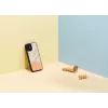 Man and Wood -suojakotelo iPhone 12 mini — pinkki kukka mustalla