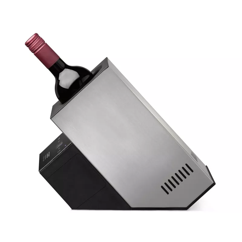 Caso | viinijäähdytin | WineCase Deluxe ruostumaton teräs | pullokapasiteetti 1 | musta/hopea