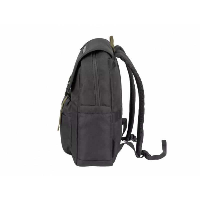 NATEC Niala NTO-2239 kannettavan reppu 39,6 cm (15,6 tuumaa), 18 l, roiskeenkestävä, kierrätetty polyesteri, musta/tummanvihreä