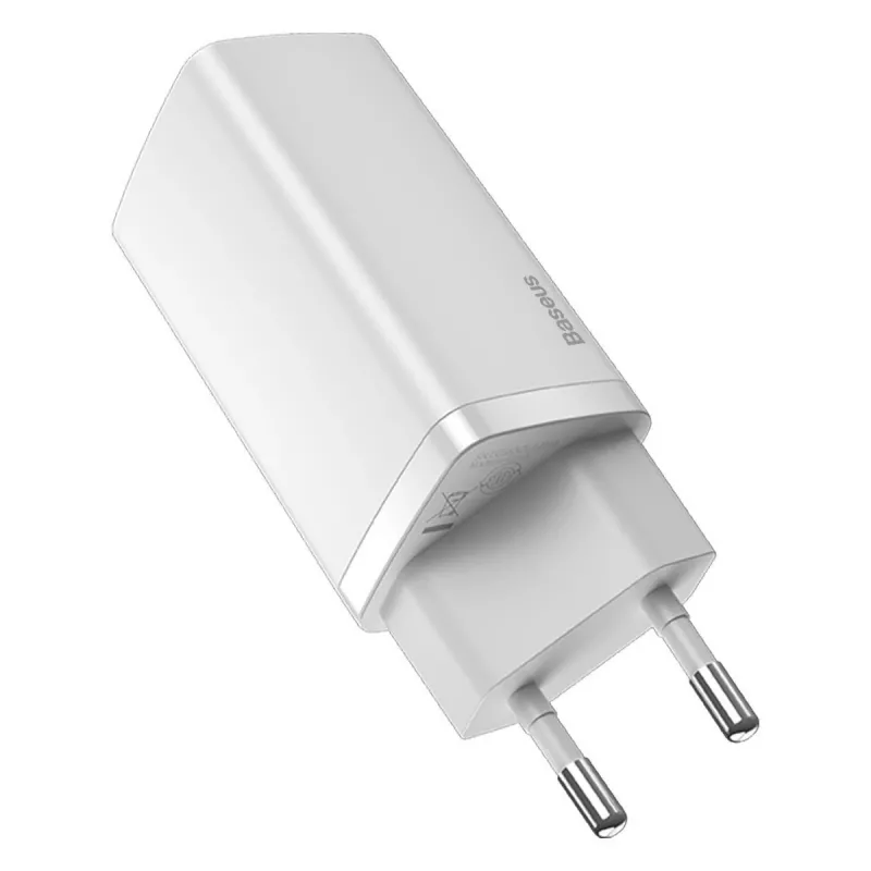 Laturi Baseus CCGAN2L-B02 sisäkäyttöön AC-pikalaturi 20V 1xUSB 1xType-C valkoinen