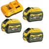 Akku- ja laturisarja DeWalt DCB118X3 — Li-Ion 9 Ah akku ja laturi