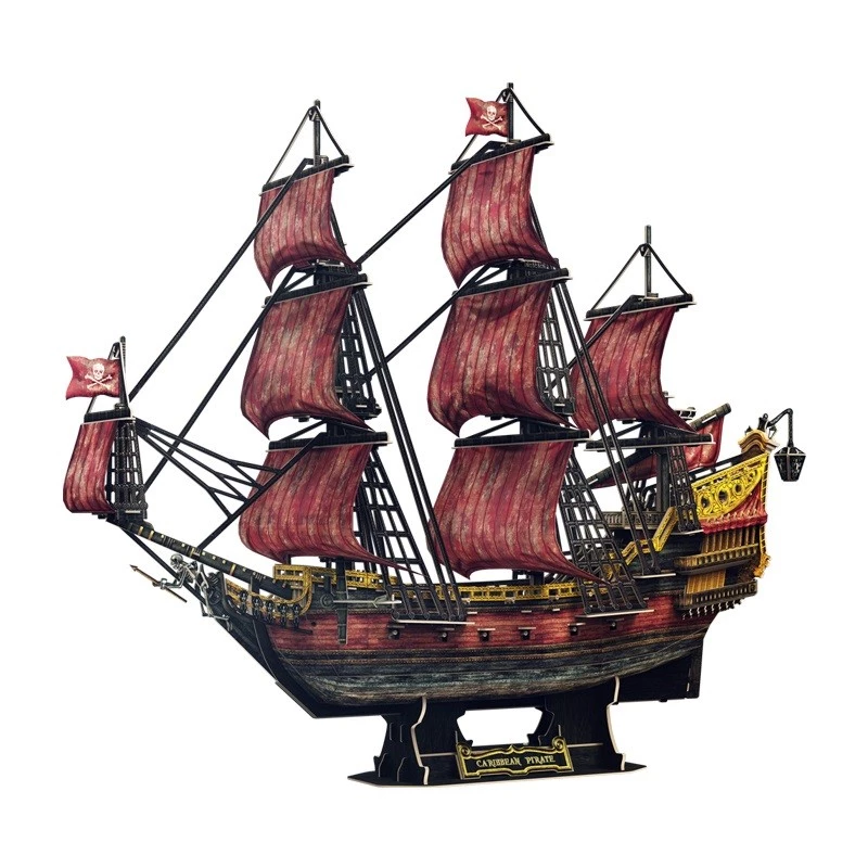 3D-palapeli cubicfun Queen Anne's Revenge Anniversary Version – malli 306-T4040H, keräilylaiva koottavaksi