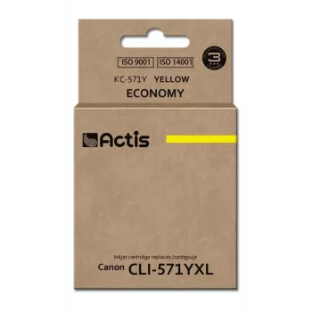 Actis KC-571Y muste (korvaa Canon CLI-571Y; standardi; 12 ml; keltainen)