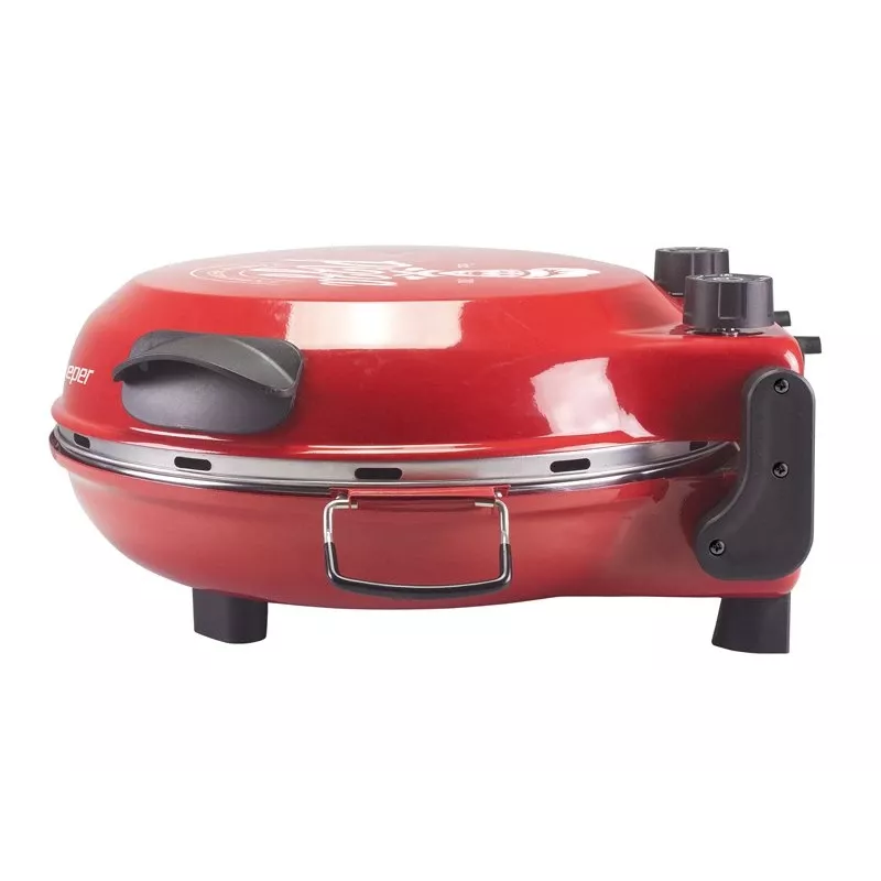 Beper P101CUD300 Party Line pizzauuni, 1200 W, 400°C, 31 cm tulenkestävä kivi, punainen