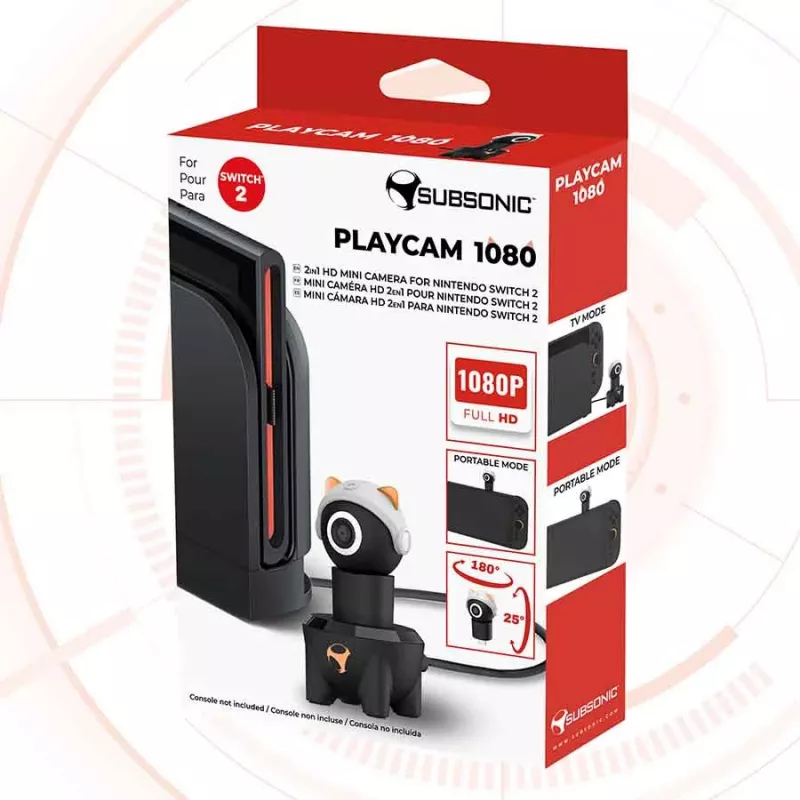 Subsonic Playcam 1080 2in1 HD-minikamera Nintendo Switch 2:lle punainen