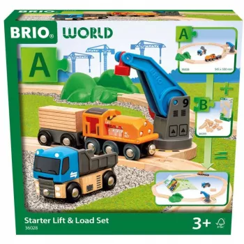 Brio World tavarajuna-aloituspaketti nosturilla