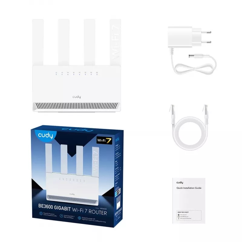 Reititin CUDY WR3600E BE3600 Gigabit Wi-Fi 7 Mesh