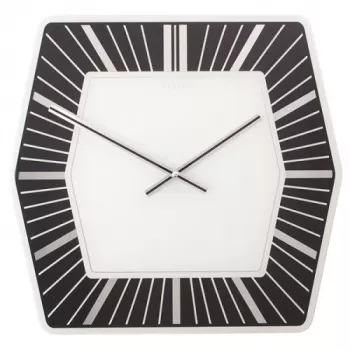 NeXtime seinäkello 8128zw Hexagon, 43x43 cm, valkoinen
