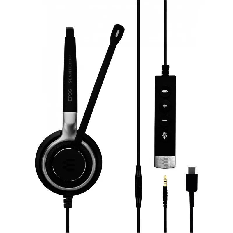 EPOS Sennheiser Headset Impact SC 635 USB-C 3,5mm USBC 3,5mm mono musta hopea (1000669)