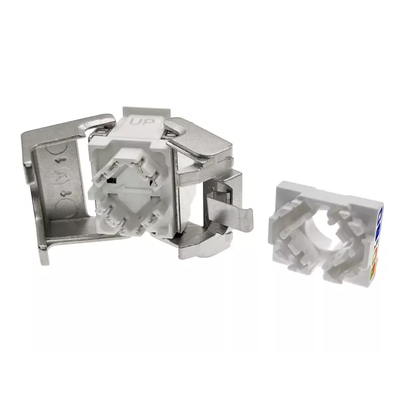 Alantec MB005-1 RJ45 Keystone-moduuli, Cat.6A, STP, työkaluton, PoE+, 22-26 AWG