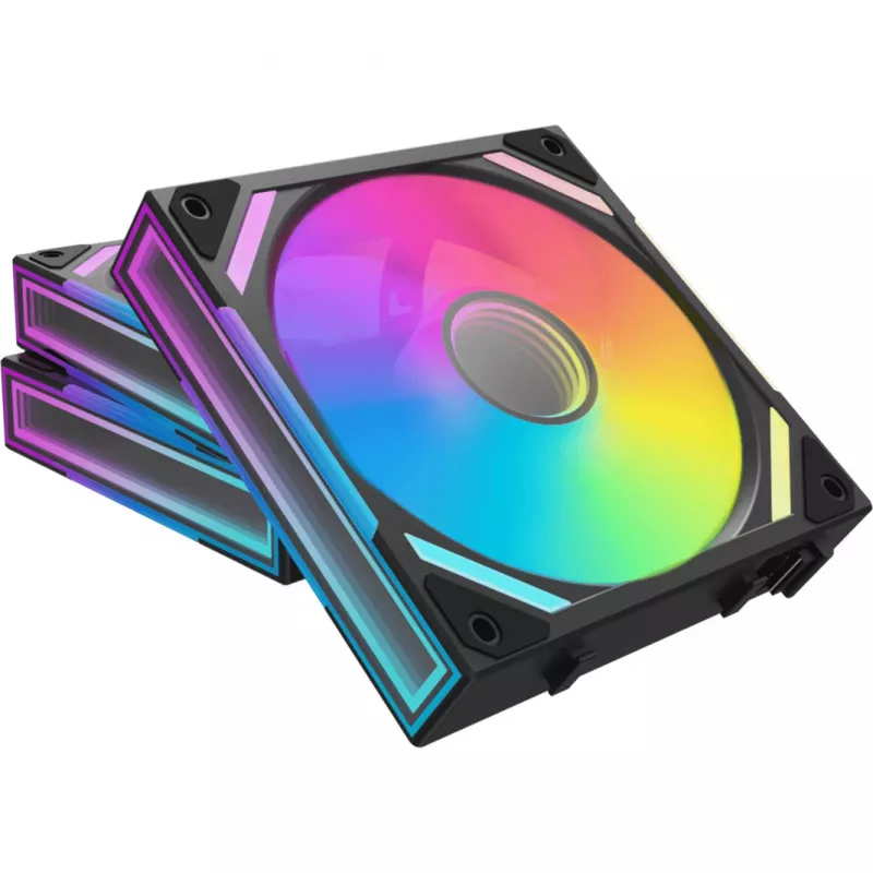 Alpenföhn 84000000228 Wing Boost 4 PWM RGB kotelotuulettimet, 120 mm, 500–1800 rpm, 3 kpl, mustat