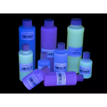 EUROLITE UV-aktiivinen läpinäkyvä punainen leimasintyynyväri 50 ml, UV-näkyvä leimasintyynyväri