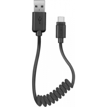 SBS TECABLETYPCSK - USB-kaapeli - USB (uros) 24-pin USB-C (uros) - 50 cm - kierretty (TECABLETYPCSK)