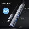 Qoltec 53790 keskitin sovitin USB-C 3.1 5in1 | USB-C PD | USB-C | 2x USB 2.0 | USB 3.0
