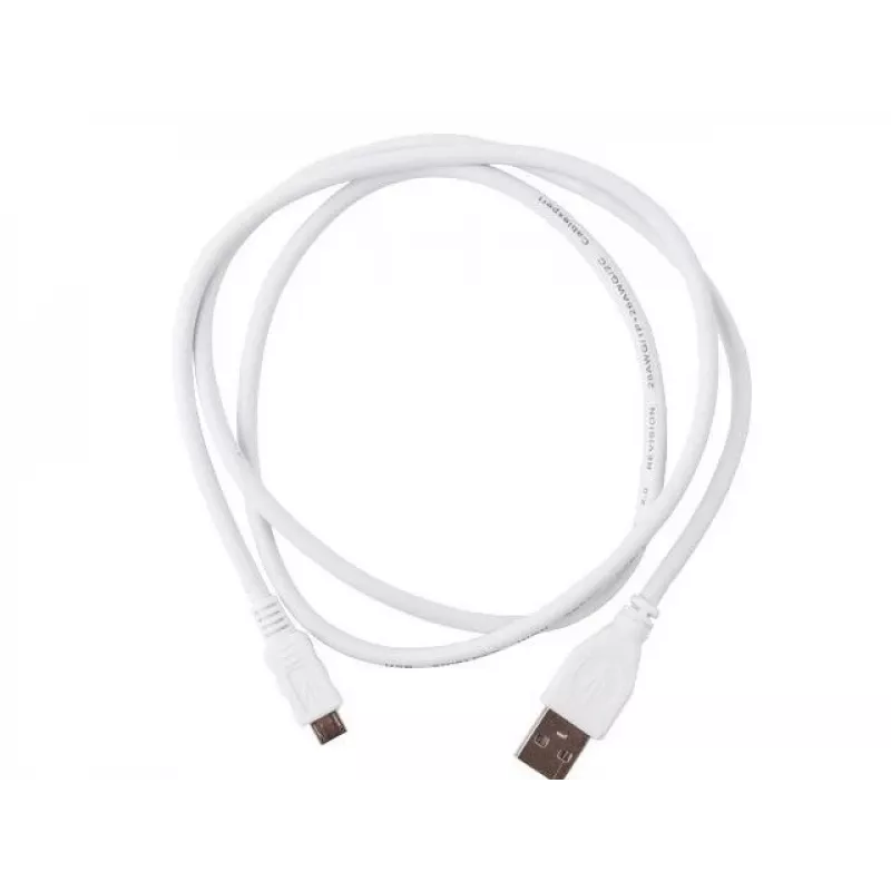 Gembird Cablexpert – USB-kaapeli – Micro-USB Type-B (M) - USB (M) – 1 m – valettu – valkoinen (CCP-MUSB2-AMBM-W-1M)
