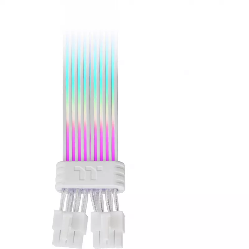 Thermaltake Tt Mod ARGB Snow Cable, 8-pin, 300 mm, valkoinen