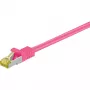 Verkkokaapeli Goobay RJ-45 CAT7 2 m magenta S/FTP