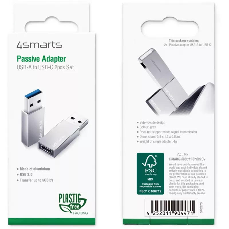 4smarts 540275 USB-kaapeli harmaa