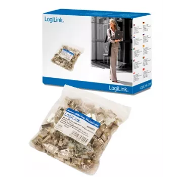Johdinliitin LogiLink MP0003 CAT5e muovi kulta 100 kpl