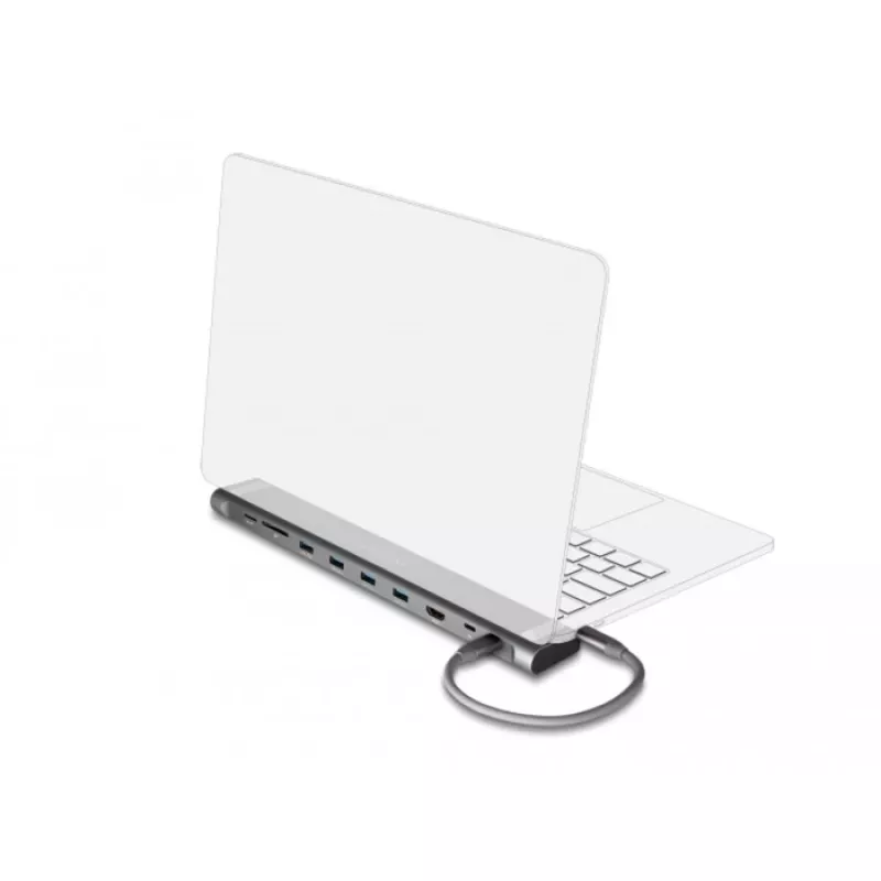 DeLOCK USB Type-C ohut telakointiasema 4K HDMI USB 3.2 Gen 1 LAN SD PD 3.0