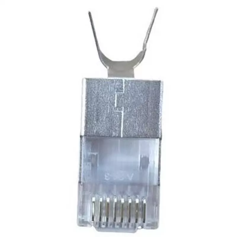 Suojattu RJ45-liitin EQUIP Cat 8.1, liitin, hopea, 50 kpl, 11,7×22,5 mm, 3,7 g