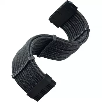 SilverStone PP07E - virran jatkokaapeli - ATX, 24-pin (W) - ATX, 24-pin (M) - 30 cm - musta