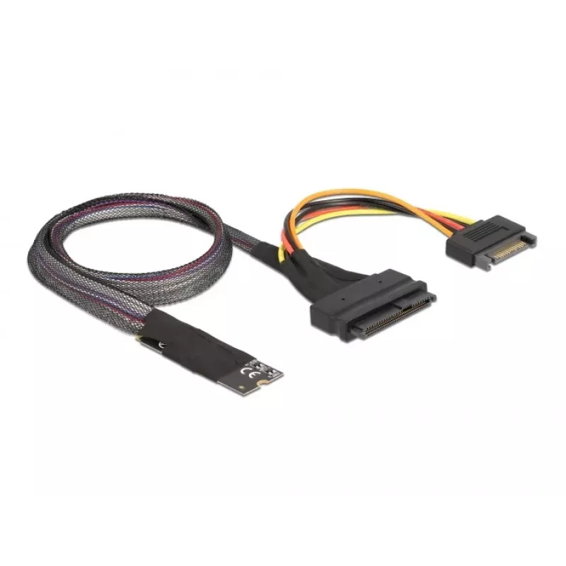 DeLOCK M.2 Key M - U.2 SFF-8639 NVMe -sovitin 50 cm kaapelilla