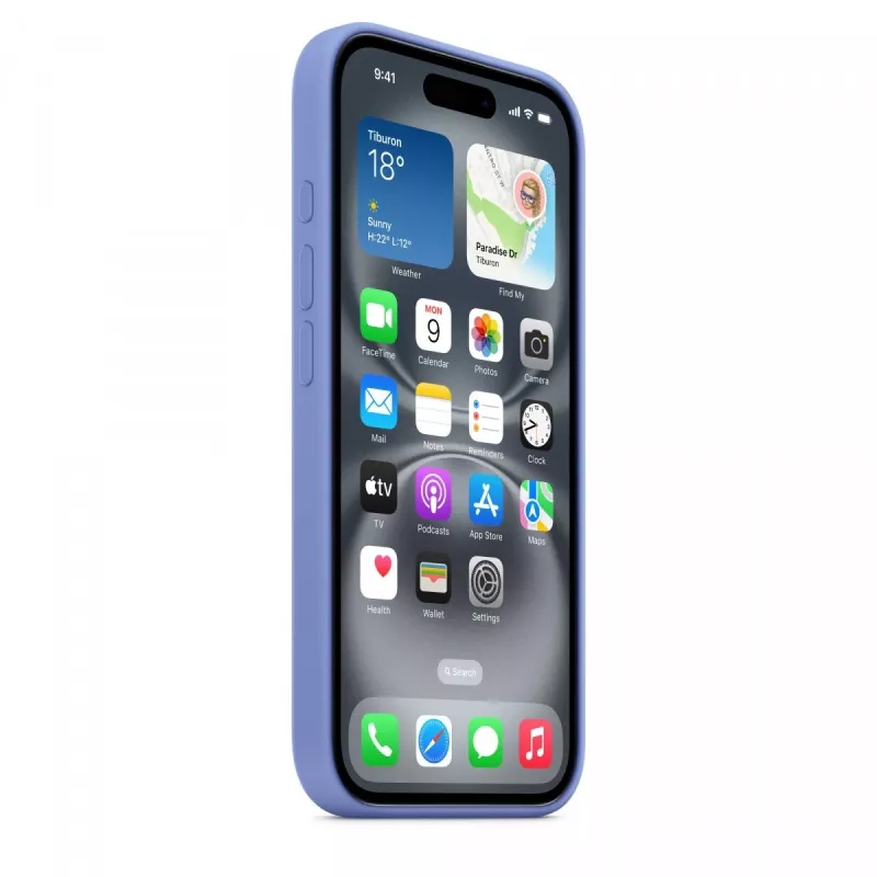 iPhone 16 silikonikotelo MagSafe-yhteensopiva - Periwinkle