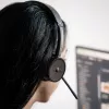 Tellur Voice Pro Wireless -kuulokemikrofoni puhelinkeskuskäyttöön musta TLL411007