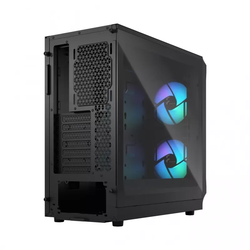 Fractal Design Focus 2 RGB Tempered Glass Mid Tower ATX -tietokonekotelo - musta