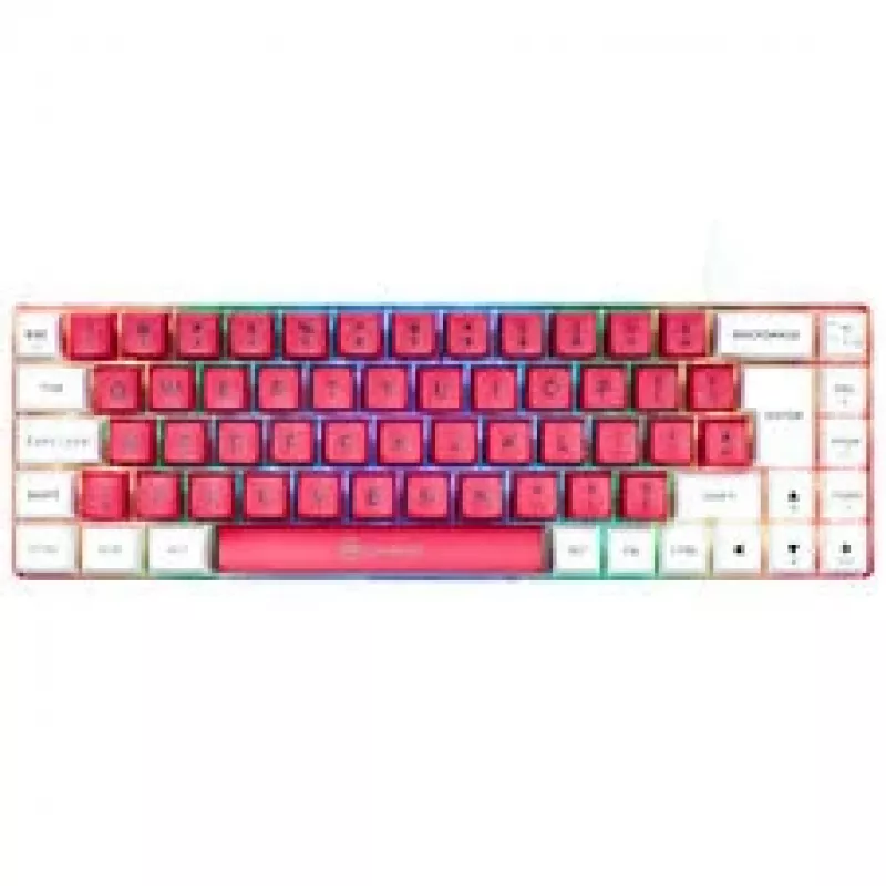 GAMIAC TKL69G SF -pelinäppäimistö, Kailh Rot - valkoinen/punainen