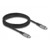 USB-kaapeli DeLOCK 81192 USB4 Gen 2x2 2 m USB-C musta harmaa