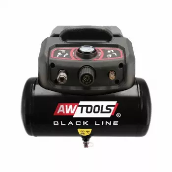 AWTools AC6 ilmakompressori 6L 1,5 hv kannettava säiliö, yksivaiheinen 1,5 hv, 6 L tilavuus
