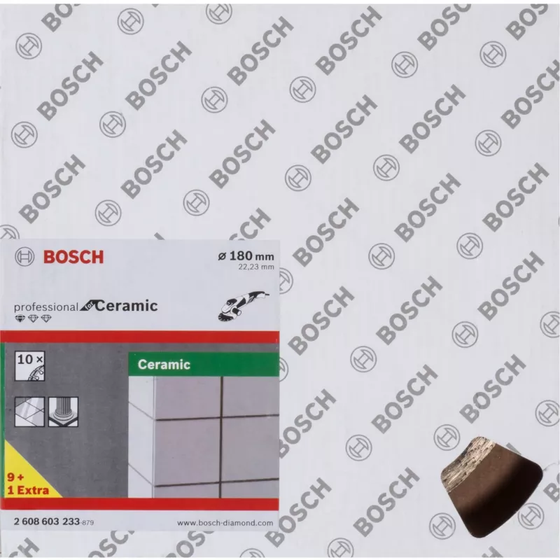 Timanttilaikka keraamikalle Bosch Professional Ø180 mm, 10 kpl, reikä 22,23 mm